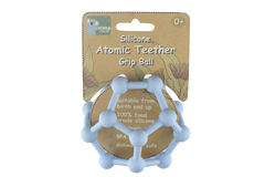 SILICONE ATOMIC TEETHER GRIP BALL-BLUE