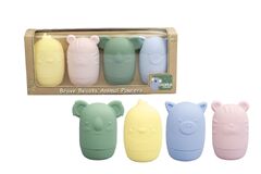 SILICONE BRAVE BEASTS ANIMAL POURERS 4 PCS SET