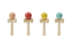 WOODEN KENDAMA CATCH THE BALL GAME SET OF 4