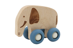 WOODEN ELEPHANT WITH SILICONE WHEELS