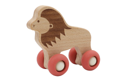 WOODEN LION WITH SILICONE WHEELS