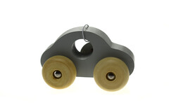 SIMPLE WOODEN TOY CAR - GREY