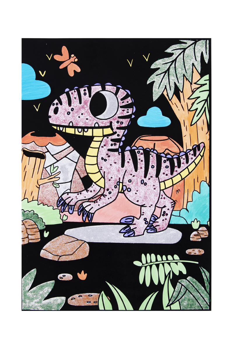 DINOSAUR VELVET COLOURING CRAFT KIT - Tookyland