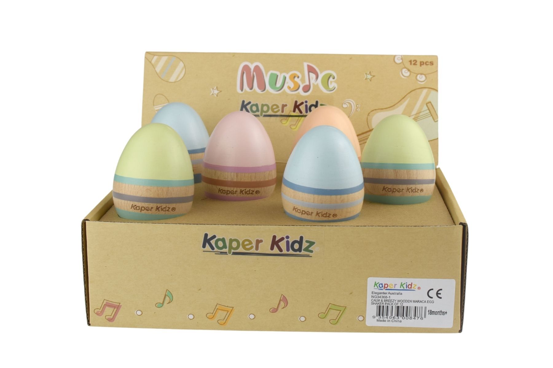WOODEN EGG SHAKER 4 ASSORTED COLOUR egg shaped wooden maraca, musical