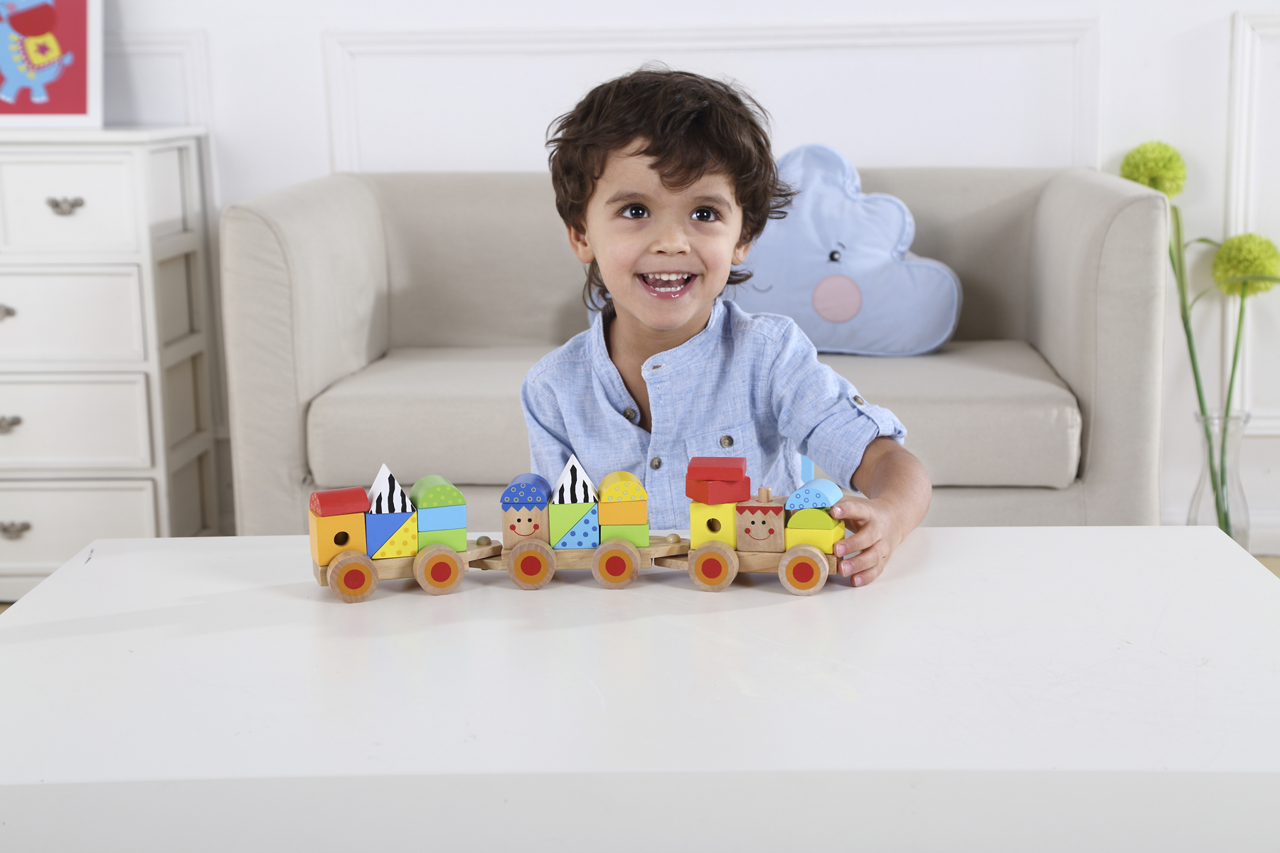 Wooden Stacking Train Tooky Toy