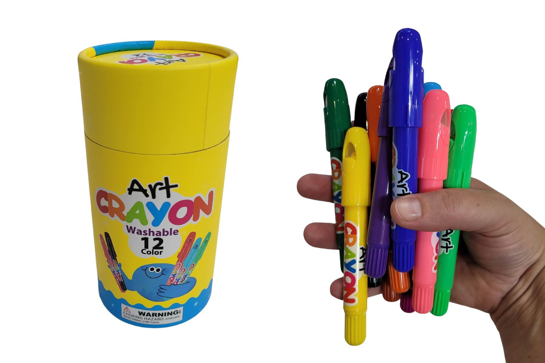 Jar Melo Washable Crayons Non Toxic Crayons Bulk Kids Creative Painting  Crayons for Toddlers School Art Supplies Children Gift Coloring Pen Easy to  Hold Large Crayons