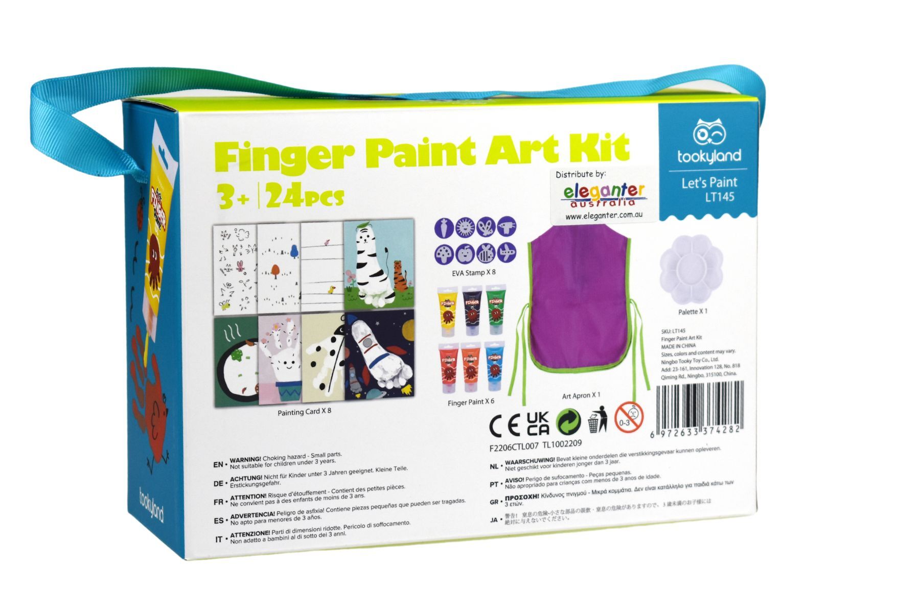 12 Color Funny Finger Painting Kit and Book, Washable Finger Paints for  Toddlers 1-3 Non Toxic, Children's Finger Drawing Toys, DIY Crafts  Painting