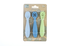 SENSORY SILICONE LICKING SPOONS-BLUE