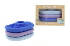 BATH BOATS 3PC SILICONE SET-BLUE/PURPLE