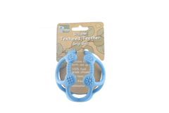 SILICONE TEXTURED TEETHER GRIP BALL-BLUE