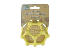 SILICONE ATOMIC TEETHER GRIP BALL-YELLOW