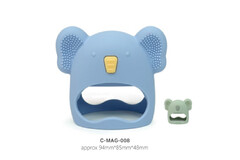 SILICONE KOALA TEETHING MITTEN -BLUE