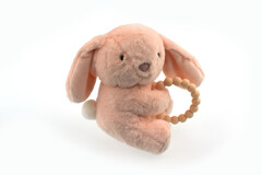 SNUGGLE PAL ROSIE RABBIT WITH SILICONE TEETHING RING