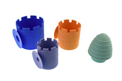 SILICONE CASTLE POUR & PLAY 4PC BATH SET
