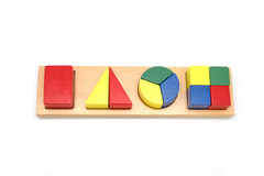 WOODEN SHAPE & FRACTION PUZZLE