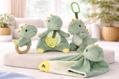 SNUGGLE BUDDY MINTY DINOSAUR PACK PACK OF 4