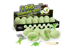 I DIG GLOW IN THE DARK DINO EGG DIG KIT SET OF 12