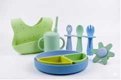LITTLE FOODIE SILICONE SELF FEEDING DEWDROP BUNDLE