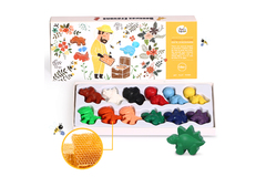BEESWAX CRAYON IN COLOUR BOX-CUTE DINOSAURS 12 COLORS