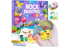 ROCK PAINTING WITH METALLIC PAINTS & GLITTER GLUES CRAFT KIT