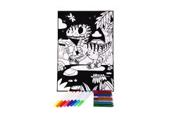 DINOSAUR VELVET COLOURING CRAFT KIT