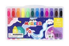 WASHABLE MARKER - 12 COLOURS