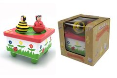 DANCING MAGNETIC MUSIC BOX BEE & LADYBIRD 