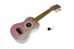 WOODEN GUITAR LILY PINK 54CM
