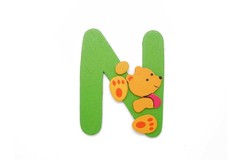 BEAR LETTER N GREEN