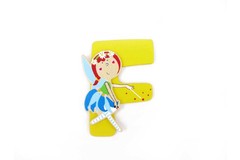 FAIRY LETTER F   YELLOW