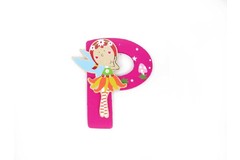 FAIRY LETTER P   HOT PINK