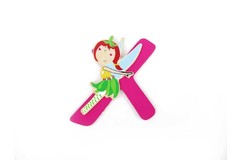 FAIRY LETTER X   HOT PINK