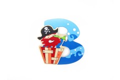 PIRATE LETTER B   BLUE