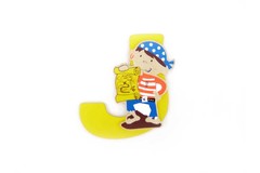PIRATE LETTER J   YELLOW