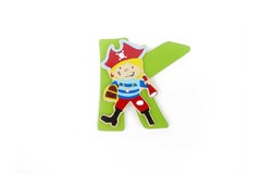 PIRATE LETTER K   GREEN