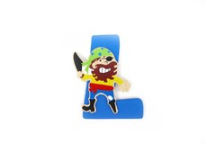 PIRATE LETTER L   DARK BLUE