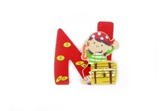 PIRATE LETTER N   RED