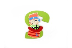 PIRATE LETTER S   GREEN