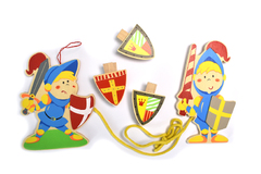 WOODEN KNIGHT MEMO CLIP SET