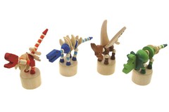 WOODEN DANCING DINOSAUR