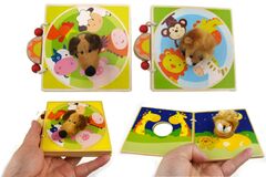 WOODEN BOOK FINGER PUPPET 4P