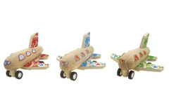 WOODEN PULL BACK AIRPLANE