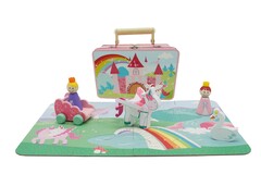 UNICORN PLAYSET IN TIN CASE