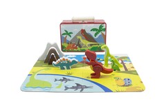 DINOSAUR PLAYSET IN TIN CASE