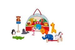 ZOO PLAYSET WITH CARRY HOUSE