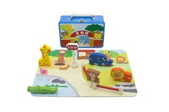 ZOO PLAYSET IN TIN CASE