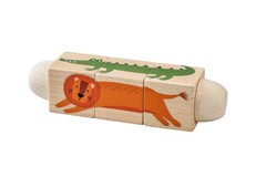 WOODEN TWIST PUZZLE BLOCK JUNGLE ANIMAL