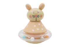 WOODEN ANIMAL ROLY-POLY RABBIT