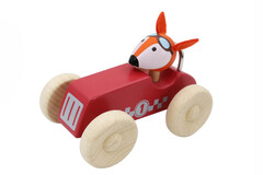 RETRO MD RACING CAR WITH CUTE FOX DRIVED RED