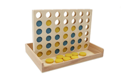 CALM & BREEZY WOODEN 4 IN A ROW GAME BOATHOUSE BLUE